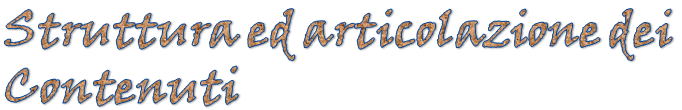 struttura ed articolazione dei contenuti